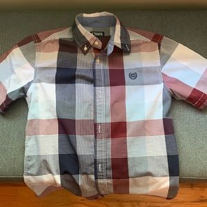 Chaps boy size 10/12 short sleeve button up